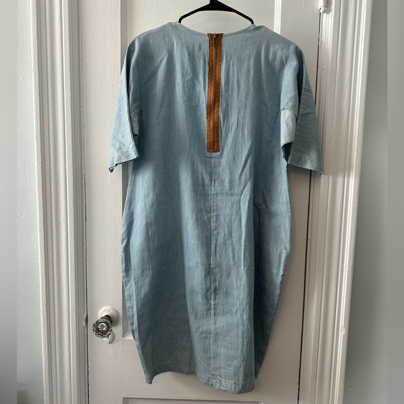 TCCLA Denim Web Star Patch dress Size 16 - Picture 3 of 7